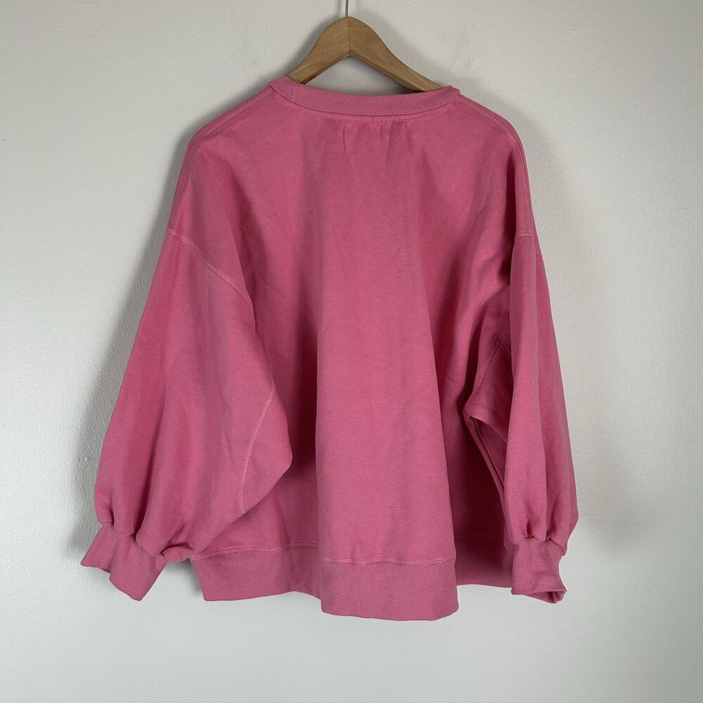 Judith March XL Holiday Christmas Sweatshirt Crew Neck Pink Pullover Sequin - Picture 3 of 4